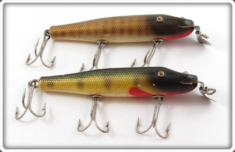 Vintage Creek Chub Perch & Pikie Scale Pikie Lure Pair 