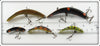 Helin Orange/Black & Frog Spot Flatfish Lot Of Five