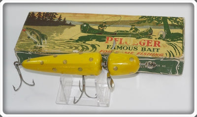 Pflueger Yellow & Gold Globe In Correct Box