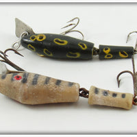 L&S Bait Co Frog Spot & White Black Stripes Pair