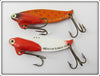 Heddon Sonar Pair: Red White & Hot Orange