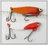 Heddon Sonar Pair: Red White & Hot Orange