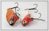 Heddon Sonar Pair: Red White & Hot Orange