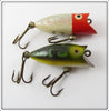 Heddon Fishable Tiny Lucky 13 Pair: Red Head Shiner & Bullfrog