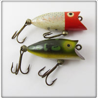 Heddon Fishable Tiny Lucky 13 Pair: Red Head Shiner & Bullfrog