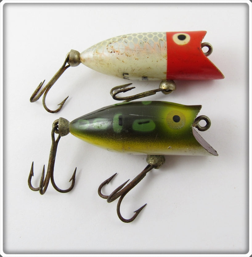 Heddon Fishable Tiny Lucky 13 Pair: Red Head Shiner & Bullfrog