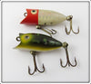 Heddon Fishable Tiny Lucky 13 Pair: Red Head Shiner & Bullfrog