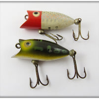 Heddon Fishable Tiny Lucky 13 Pair: Red Head Shiner & Bullfrog