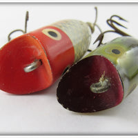 Heddon Fishable Tiny Lucky 13 Pair: Red Head Shiner & Bullfrog