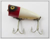 Heddon Red Head White Chugger Jr