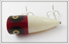 Heddon Red Head White Chugger Jr