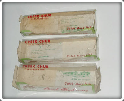 Lot Of Three Empty Creek Chub Boxes: 2639 & 2601