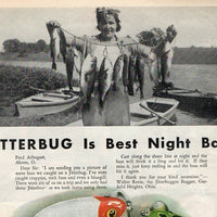 1945 Fred Arbogast Jitterbug Best Night Bait Ad
