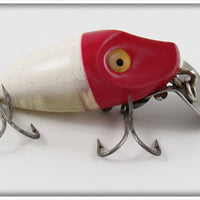 Vintage Heddon Red Head White Midget Digit Lure
