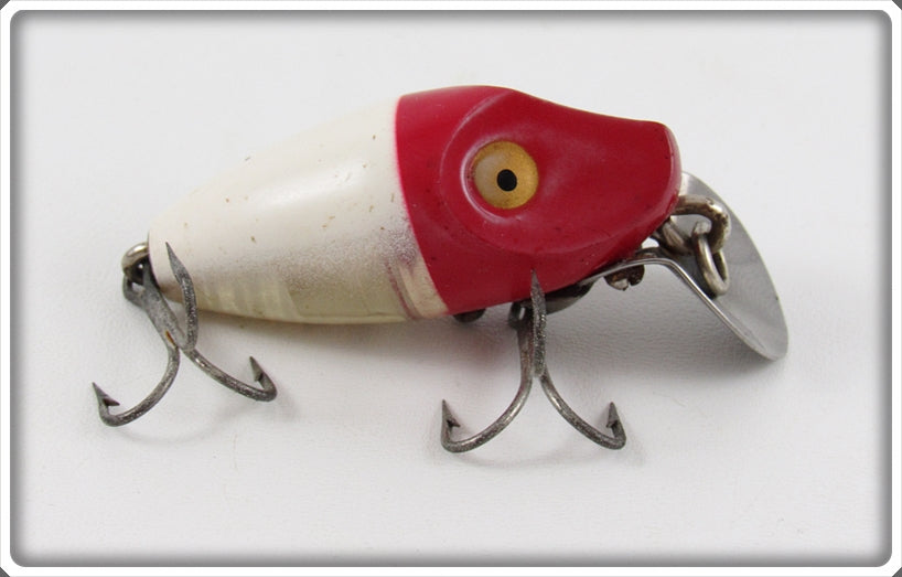 Vintage Heddon Red Head White Midget Digit Lure