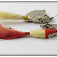 Heddon Spinfin Pair: Red Head White & Silver Flitter