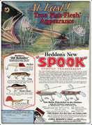 Vintage 1930 Heddon's New Spook Ghostly Transparent Ad