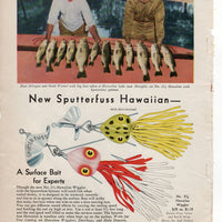 1947 Fred Arbogast Sputterfuss Hawaiian Ad