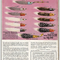 Vintage 1935 Weezel Feathered Minnows Ad