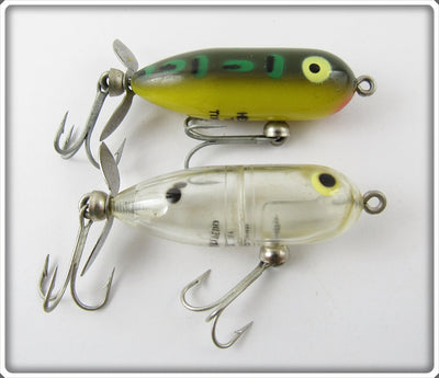 Heddon Tiny Torpedo Pair: Clear & Bullfrog
