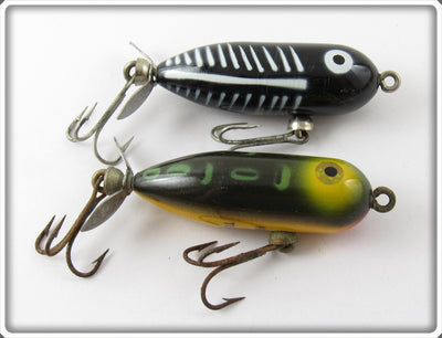 Heddon Tiny Torpedo Pair: Black Shore & Bullfrog