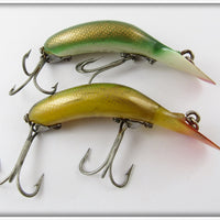Heddon Tadpolly Spook Pair: LD Light Green Scale & Perch