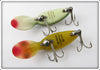 Heddon Tadpolly Spook Pair: LD Light Green Scale & Perch