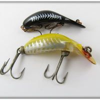 Heddon Pair: Yellow Shore Tiny Tad & Black Shore Mini Tad
