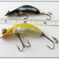 Heddon Pair: Yellow Shore Tiny Tad & Black Shore Mini Tad