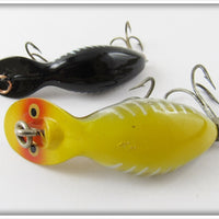 Heddon Pair: Yellow Shore Tiny Tad & Black Shore Mini Tad