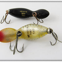 Heddon Pair: Yellow Shore Tiny Tad & Black Shore Mini Tad