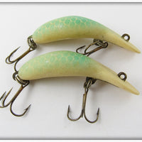Heddon Phosphorescent DG Glo Green Alewife Clatter Tad Pair