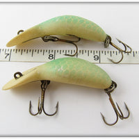 Heddon Phosphorescent DG Glo Green Alewife Clatter Tad Pair