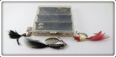 Heddon Spin Fin Kit Black Shore, Red Head White & Black White Head