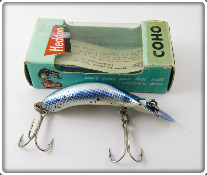 Heddon Coho Blue Chrome 9000 NPB Tadpolly In Correct Box