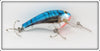 Vintage Bagley Blue On Silver Chrome Diving Killer B II Lure