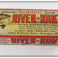 Vintage Heddon Black Shore Midget River Runt Empty Lure Box