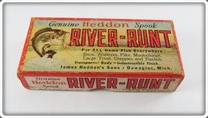Vintage Heddon Black Shore Midget River Runt Empty Lure Box