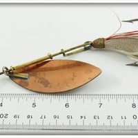 Pflueger Nickel Gold Spots Muskill Spinner No 2460 Size 9