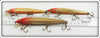 Rapala Finland Gold/Red Minnow Lot Of Three