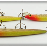 Rapala Finland Gold/Red Minnow Lot Of Three