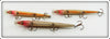 Rapala Finland Gold/Red Minnow Lot Of Three