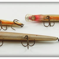 Rapala Finland Gold/Red Minnow Lot Of Three
