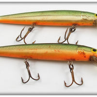 Rapala Finland Gold/Green Minnow Lure Pair 