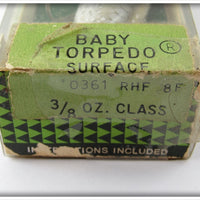 Heddon Red Head Flitter Baby Torpedo In Correct Box 0361 RHF