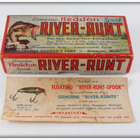 Vintage Heddon Red Head Floating River Runt Empty Lure Box