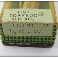 Heddon Red Head Flitter Tiny Torpedo In Correct Box 0360 RHF