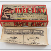Vintage Heddon Red & White Floating River Runt Empty Lure Box 