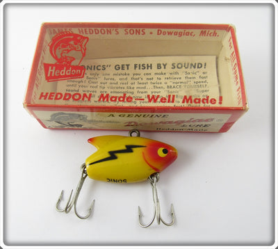 Heddon Yellow Sonic In Correct Box 385 Y