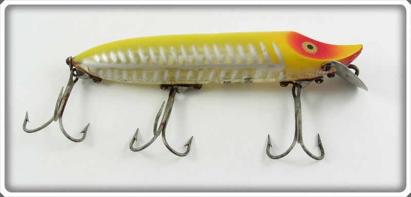 Leurre De Pêche Vintage Heddon Baby Vamp 7409L (1926) - Perche, Yeux Verre - État EX